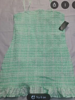 Wild Fable Smocked Bodycon Mini Tube Dress in Mint Green NWT